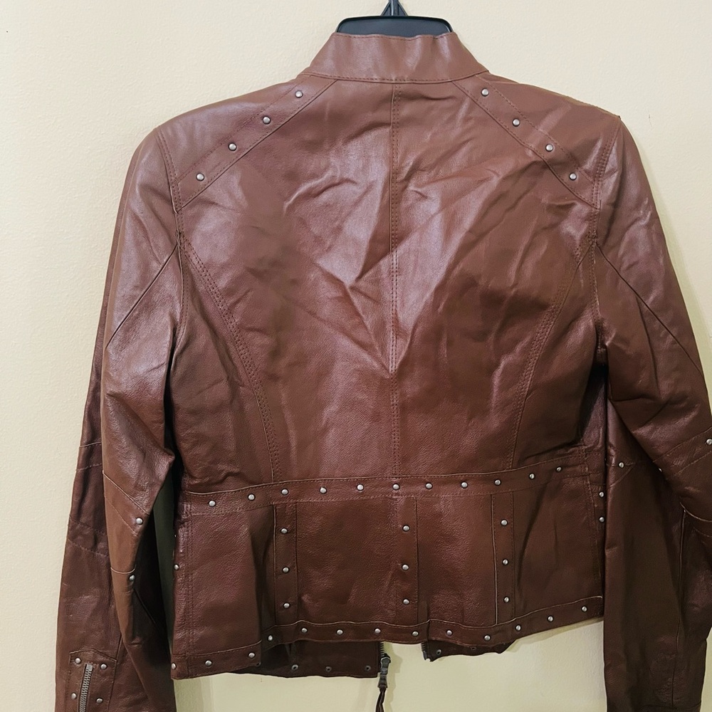 Pamela McCoy Brown Leather Jacket - Picture 12 of 15